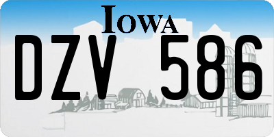 IA license plate DZV586