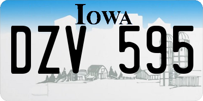 IA license plate DZV595
