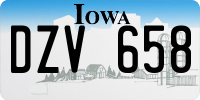 IA license plate DZV658
