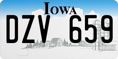 IA license plate DZV659