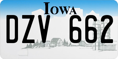 IA license plate DZV662