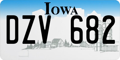 IA license plate DZV682