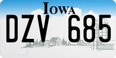 IA license plate DZV685