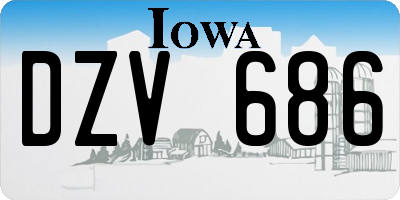 IA license plate DZV686