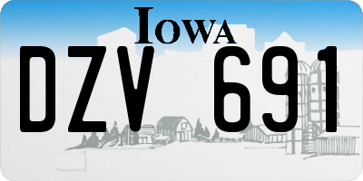 IA license plate DZV691