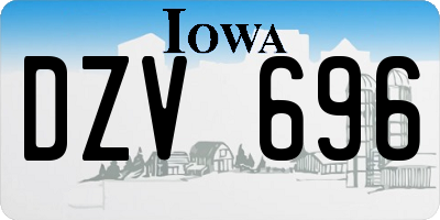 IA license plate DZV696