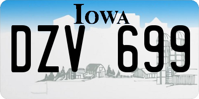 IA license plate DZV699