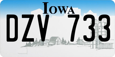 IA license plate DZV733