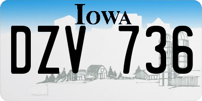 IA license plate DZV736