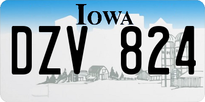 IA license plate DZV824
