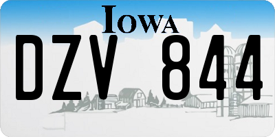 IA license plate DZV844
