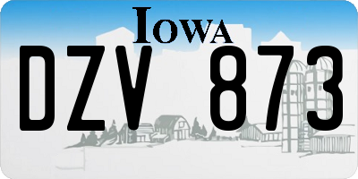 IA license plate DZV873