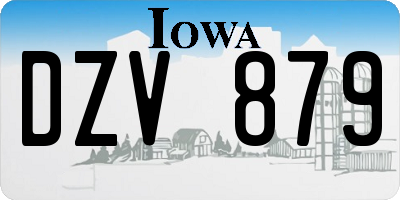IA license plate DZV879