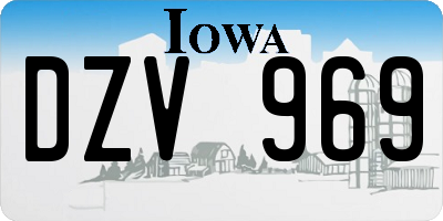IA license plate DZV969