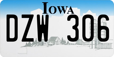 IA license plate DZW306