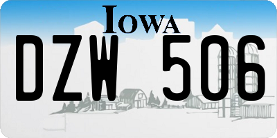 IA license plate DZW506