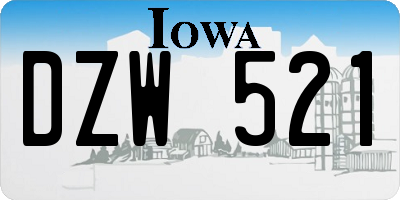 IA license plate DZW521