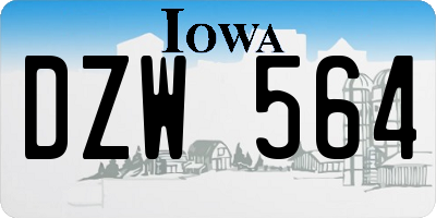 IA license plate DZW564