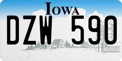 IA license plate DZW590