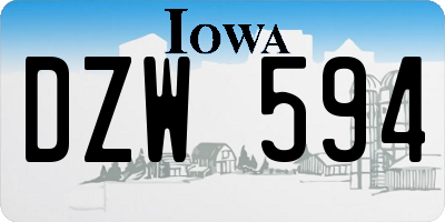 IA license plate DZW594