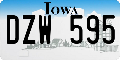 IA license plate DZW595