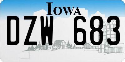 IA license plate DZW683