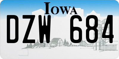 IA license plate DZW684