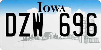 IA license plate DZW696