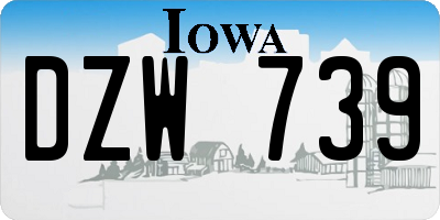 IA license plate DZW739