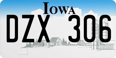 IA license plate DZX306