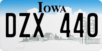 IA license plate DZX440