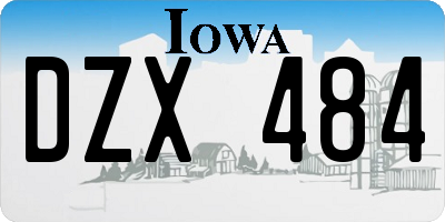 IA license plate DZX484