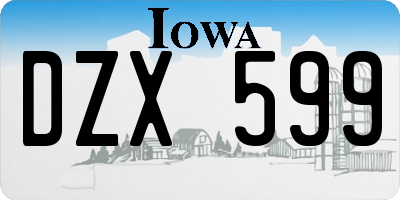 IA license plate DZX599