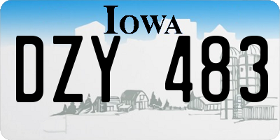 IA license plate DZY483