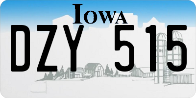 IA license plate DZY515