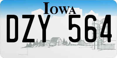 IA license plate DZY564