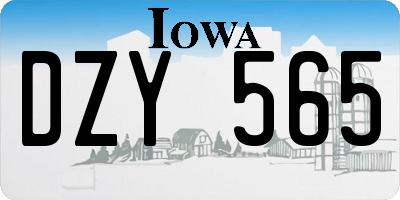 IA license plate DZY565