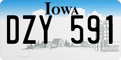 IA license plate DZY591