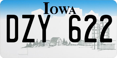 IA license plate DZY622