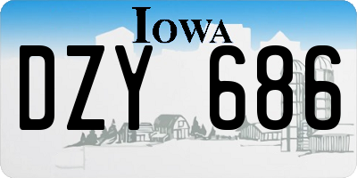 IA license plate DZY686