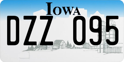 IA license plate DZZ095