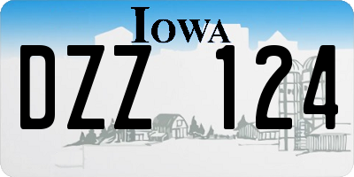 IA license plate DZZ124