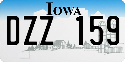 IA license plate DZZ159