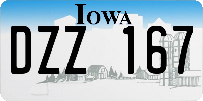 IA license plate DZZ167