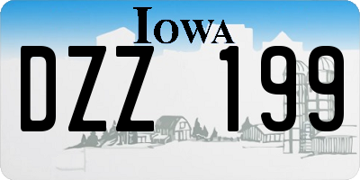 IA license plate DZZ199