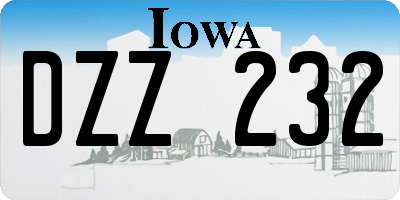 IA license plate DZZ232