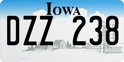 IA license plate DZZ238