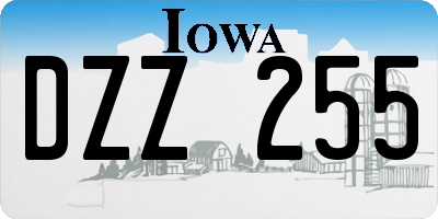 IA license plate DZZ255