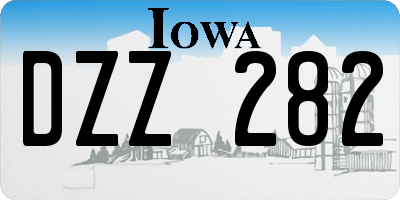 IA license plate DZZ282