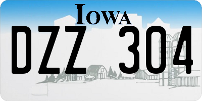 IA license plate DZZ304